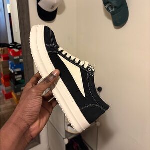 Rick Owens Black and White Men's Shoes